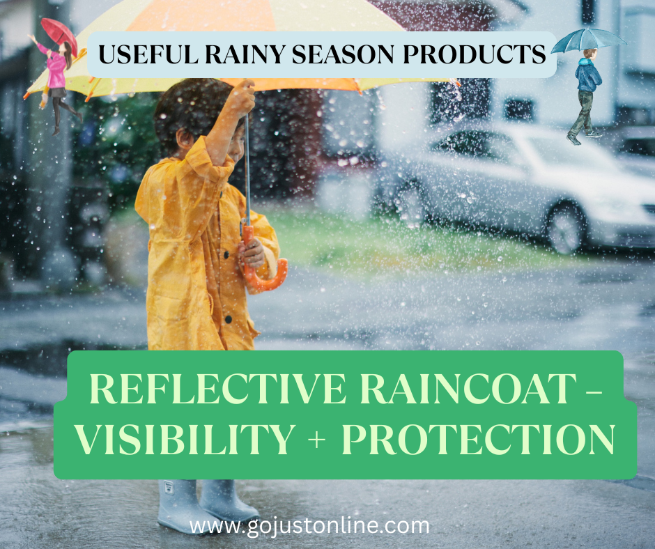 useful rainy season products. Reflective Raincoat